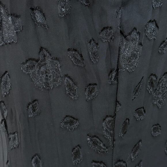 Vintage 90s Floral Layered Maxi Dress Whimsigoth Dark Fairy Romantic Goth M L - Picture 4 of 8